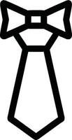 Silhouette of necktie with bow isolated on white symbolizing formalwear vector