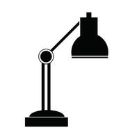 Silhouette of modern adjustable desk lamp isolated on white background vector