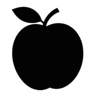 Natures Simplicity The Silhouette of an Apple vector