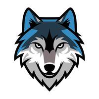 Modern Abstract Wolf Head Logo Design vector