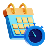 A calendar and clock icon on a black background png