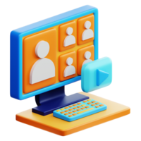 A computer with people on it and a keyboard png
