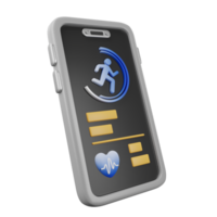 A cell phone with a running icon on it png