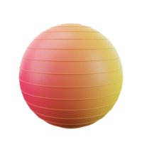 A colorful ball with a yellow and red stripe png