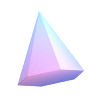 A 3d model of a triangular object with a purple and blue color png