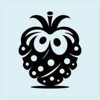 Detailed Noni Fruit Set in Silhouette Form for Alternative Medicine and Nature Themes vector