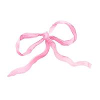 A Beautiful and Delicate Illustration of a Pink Bow Perfect for Various Themes and Uses vector
