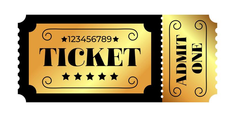 Design of Golden ticket template.