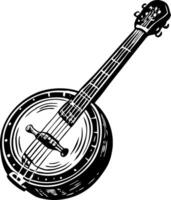 A sketchy style illustration showing banjo vector