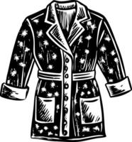 Silk robe illustration in vintage style vector