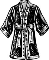 A sketchy style illustration showing robe vector