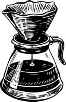 A coffee filter illustration of hand drawn style vector
