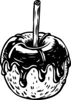A sketchy style illustration of candy apple vector