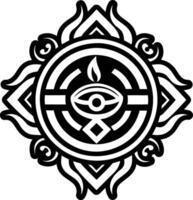 A solid style icon of smoke symbol vector