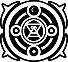 A filled style icon of ancient journey symbol vector