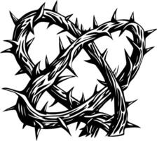 Thorny vines illustration in vintage style vector