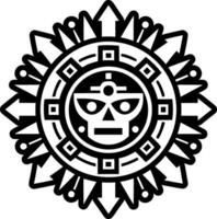 A solid style icon of kachina symbol vector