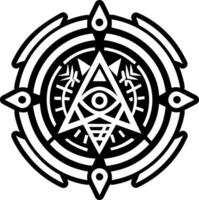 A filled style icon of navigation symbol vector