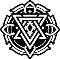 An icon depicting jewish sign in glyph style vector