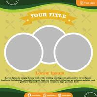 cute template frame with elegant and attractive design vector