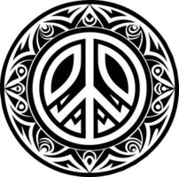 A filled style icon of peace sign symbol vector
