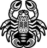 A glyph style icon of scorpion symbol vector