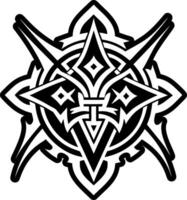 A solid style icon of ancient artwork symbol vector