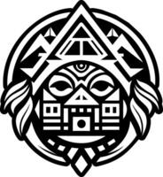 A filled style icon of longhouse symbol vector