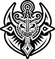 A solid style icon of blade symbol vector