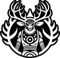 The logo for the band is a deer with horns vector
