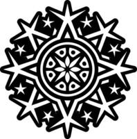 A glyph style icon of star cluster symbol vector