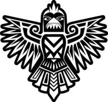 A solid style icon of thunderbird tattoo vector