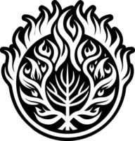 A filled style icon showing burning flame symbol vector