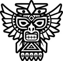 A glyph style icon of ancient totem symbol vector
