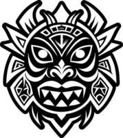 A solid style icon of spirit mask symbol vector