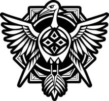 A solid style icon of crane bird symbol vector