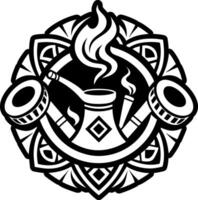 A glyph style icon of native pipe symbol vector
