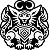 A solid style icon of bastet symbol vector