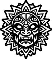 A filled style icon of native chief symbol vector