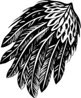 A vintage style illustration showing feathers vector