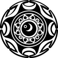 A solid style icon of blood moon symbol vector