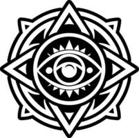A glyph style icon depicting evil eye amulet vector
