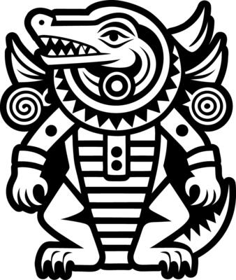 An image of a black and white drawing of a dragon