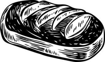 A vintage style illustration of sourdough loaf vector