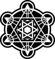 A filled style icon showing angel metatron vector