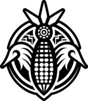 A glyph style icon of corncob symbol vector