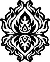 A filled style icon depicting flame reflection on water vector