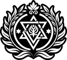 An icon depicting jewish wreath in glyph style vector