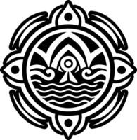 A solid style icon of river symbol vector