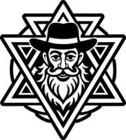 Glyph style icon depicting rabbi teaching vector